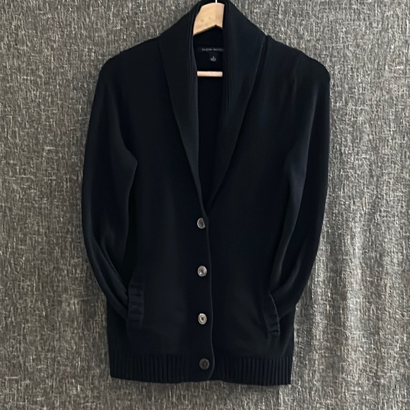 Blazer style navy cardigan - Picture 1 of 7